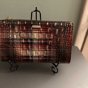 Brahmin Daisy Wristlet Clutch in Pecan